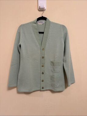 Salvatore Ferragamo Cardigan Green Vintage XS